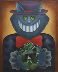 Javier Guerrero, El Jefe, oil on canvas