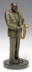 Dwight, Ed, Patinated bronze sculpture