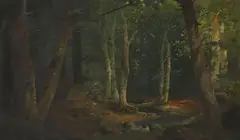 Henry Wolcott Boss, Woodland Stream, oil on canvas