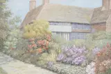 Ray Thomas, Thatched Roof Cottage, oil on canvas