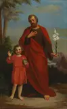 Heinrich Kaiser, Saint Joseph and Christ Child, oil on canvas