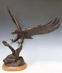 Carl Wagner, Old Baldy, Patinated bronze sculpture