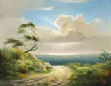 Dalhart Windberg, Coastal Landscape, oil on canvas
