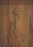 Dalhart Windberg, Trompe l'oeil Key and Fly, oil on board