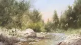 Bernard Vetter, Gambles on the Gila, watercolor painting on paper