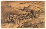 Percy Lau, Ox Cart, pen and ink drawing on paper
