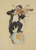 Vadim Dmitrievitch Falileev, watercolor, graphite