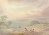 Carl J. Smith, Evening Stroll, oil on canvas
