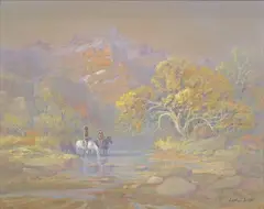Cotton Wood Springs by Carl J. Smith, oil on canvas, offered Jan 2024