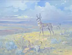 Prairie Sentinel by Carl J. Smith, oil on canvas, offered Jan 2024
