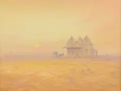 Prairie Mansion by Carl J. Smith, oil on canvas, offered Jan 2024