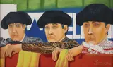 Toreros by Octavio Alcaraz Abarca, oil on canvas, offered Jan 2024