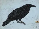 Joel Ganucheau, Angel, oil on board