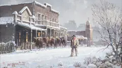 Melvin Warren, Morning Stroll, oil on canvas