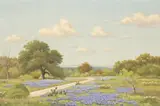 C.P. Montague, April Blue, oil on canvas