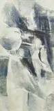 Chester Snowden, Abstract Composition, oil painting on Masonite