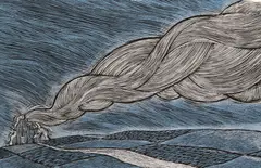 Ash by Dan Grzeca, three-color silkscreen on paper, offered Jan 2024