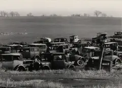 Joe's Auto Graveyard by Walker Evans, gelatin silver print, offered Jan 2024