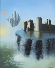 Surrealist Castles by Jim Warren, oil on canvas, offered Jan 2024