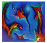 Javier Lopez Barbosa, Abstract Composition, oil on stretched canvas