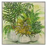 Lee Reynolds, Three Botanical Baskets, oil on canvas