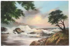 Carmel Again by Donald "Buck" Paulson, oil on stretched canvas, offered Dec 2023