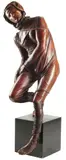 Bruno Baratier, Standing Figure, Life-size leather-clad sculpture