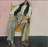 Sari Staggs, Seated Native American, watercolor painting on paper
