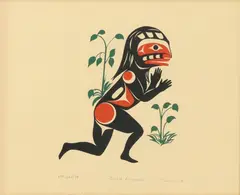 Wild Woman by Tim Paul, serigraph on paper, offered Nov 2023