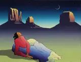 R. C. Gorman, Crescent Moon, limited-edition lithograph on paper