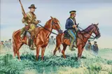 Bruce Marshall, Marching to Mexico, watercolor painting on paper