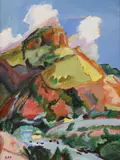 Barbara Thayer Zaring, Golden Throne, oil on canvas board