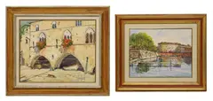 Guido Hanset (Italian by Guido Hanset, watercolor paintings on board, offered Nov 2023