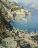 Vincenzo Aprile, Amalfi, oil on board
