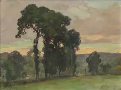Albert Regagnon, Sentaraille (Ariege), oil on board