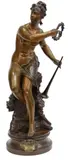 Gloire au Travail by Adrien Étienne Gaudez, Patinated bronze sculpture, offered Oct 2023