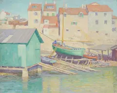 William Chadwick, Village Dry Dock, oil on canvas