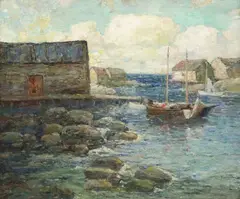 Paul King, Snug Harbor, oil on canvas