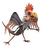 Antonio Joel Garcia, Antonio Joel Garcia (Mexican, Folk art painted hanging cartoneria (papier-mache) alebrije sculpture