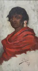 José Arpa, Portrait of a Woman from Andalusia, oil on panel