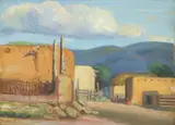 Lucretia Ayers Donnell, Dean of Texas Painters, oil on canvas board