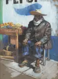Ben Konis, exhibited in the Panhandle-Plains Historical Museum, pastel drawing on paper