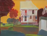 Frank Elliott Gunter, House in Illinois, oil on canvas