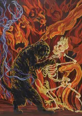 Ablaze by Melissa Wren Miller, color serigraph on paper, offered Oct 2023