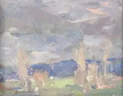 Eric Jacobsen, Blustery Day, oil on board