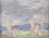 Eric Jacobsen, Blustery Day, oil on board
