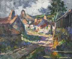 Robert Falcucci, Landscape, oil on canvas