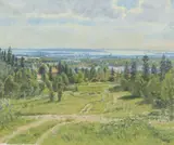 Axel Olsen Haldrup, Landscape, oil on canvas