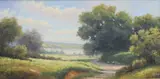 Guy de Simoni, Paesaggio dal vero, oil on canvas