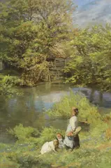 Edgar Barclay, The Lark's Nest, oil on canvas